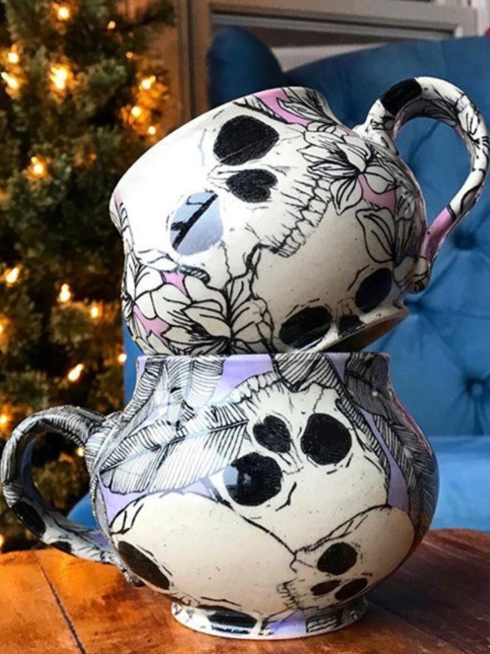 ISO Elan Pottery Skull Mug